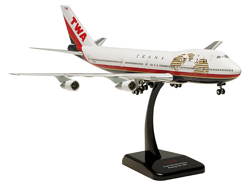 Airplane Models: TWA - Boeing 747-100 - 1/200 - Premium model