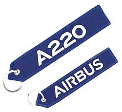 Key ring: A220 Airbus blue
