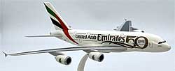 Airplane Models: Emirates - 50th Anniversary - Airbus A380 - 1/250