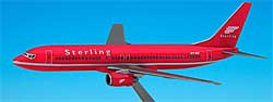 Airplane Models: Sterling - Red - Boeing 737-800 - 1/200