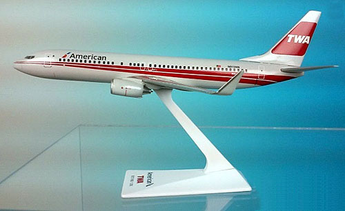 Airplane Models: American Airlines - TWA - Boeing 737-800 - 1/200