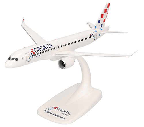 Airplane Models: Croatia Airlines - Airbus A220-300 - 1/200