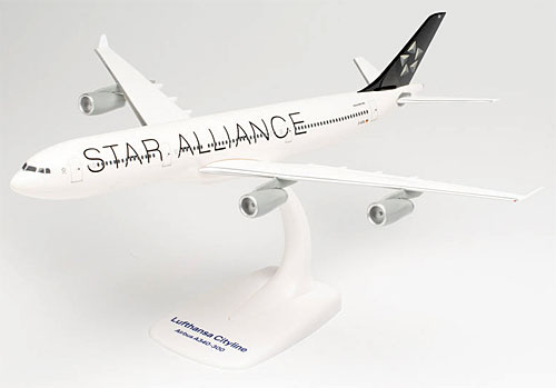 Airplane Models: Lufthansa Cityline - Star Alliance - Airbus A340-300 - 1/200