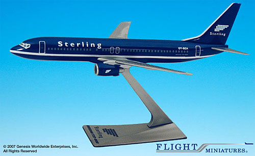 Airplane Models: Sterling - Dark Blue - Boeing 737-800 - 1/200