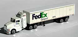 Model car - FedEx Ground - Tractor with Trailers - 1/87