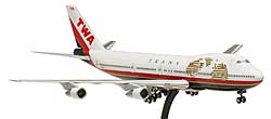 Airplane Models: TWA - Boeing 747-100 - 1/200 - Premium model