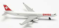 Toys: Swiss Airbus A340 Die Cast Toy Model
